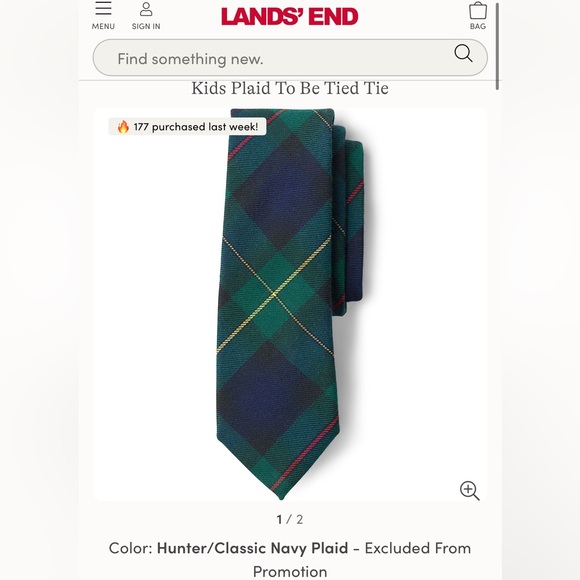 Lands’ End kids tie - Picture 3 of 5